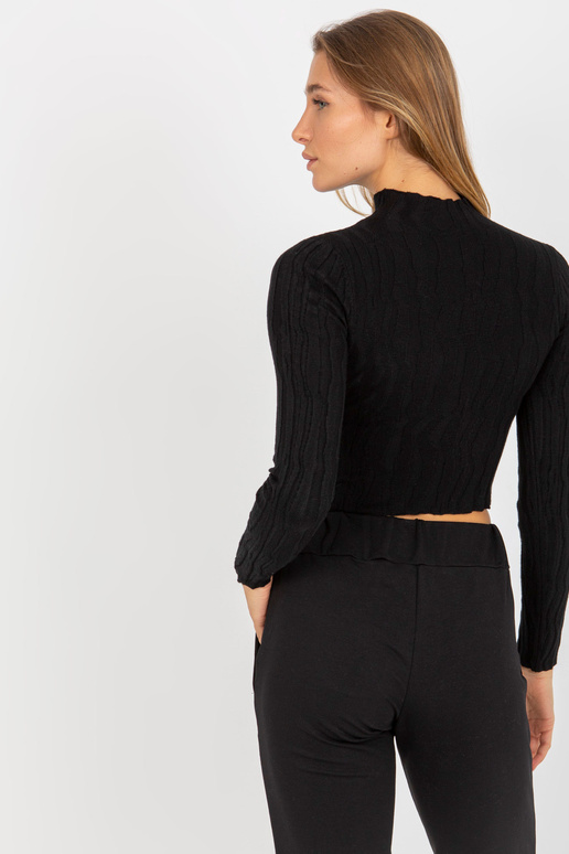 Černý krátký svetr s polovičním...