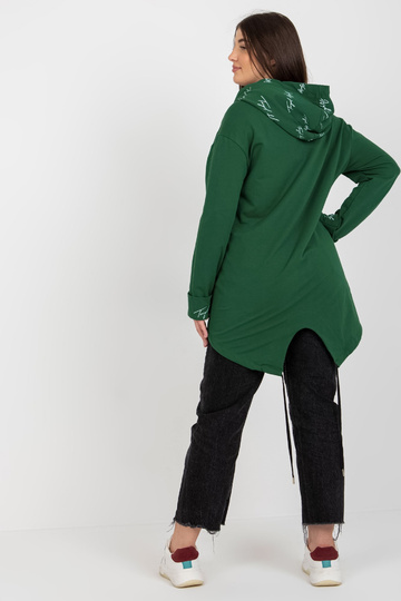 Tmavě zelená mikina s...