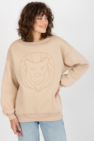 Béžová vycpaná mikina bez... 2