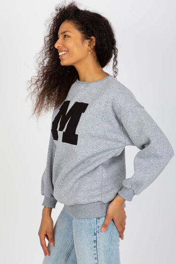 Šedá mikina bez kapuce s...