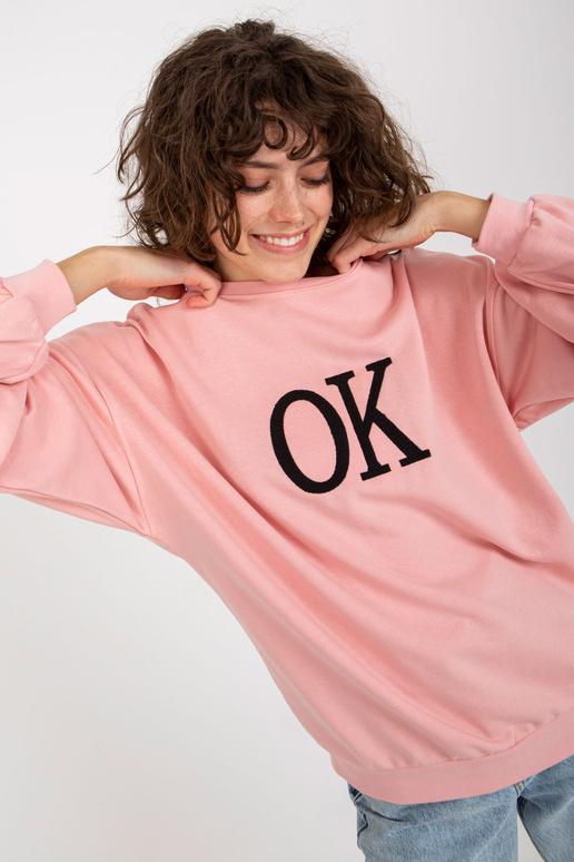 Světle růžová volná mikina bez kapuce... Světle růžová volná mikina bez kapuce...