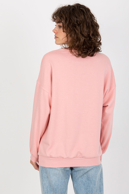 Světle růžová volná mikina bez kapuce... Světle růžová volná mikina bez kapuce...