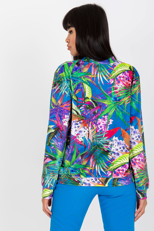 Modrofialová bomber mikina s potiskem...