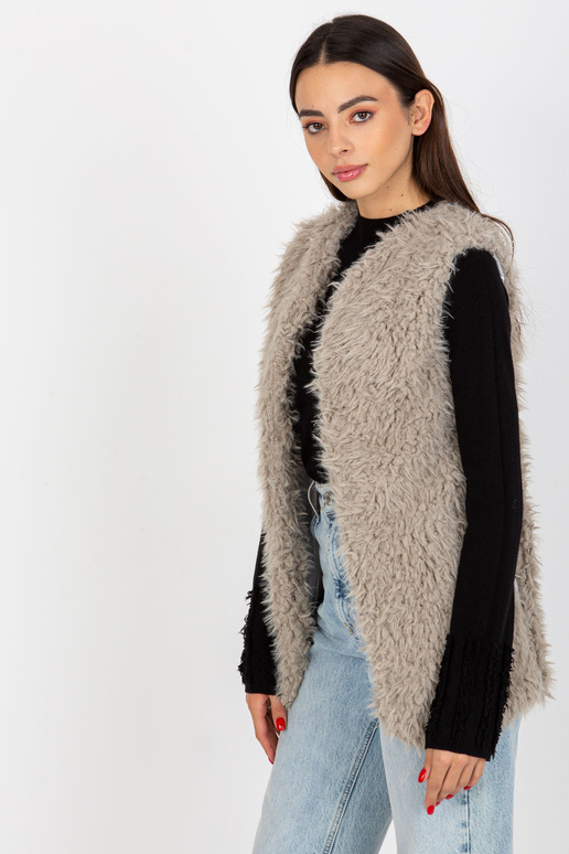 Hallie světle šedá kožešinová vesta Hallie světle šedá kožešinová vesta