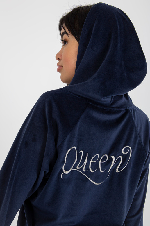 Námořnická modrá dvoudílná velurová...