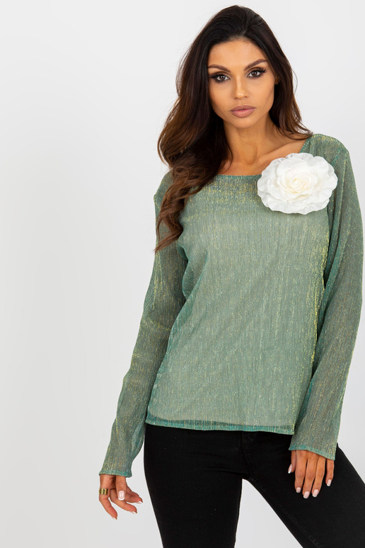 Světle zelená a béžová lesklá...