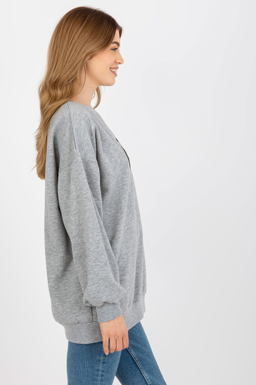 Šedá oversize mikina volného střihu s...