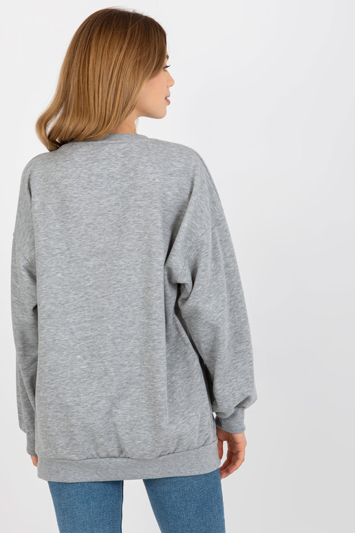 Šedá oversize mikina volného střihu s...