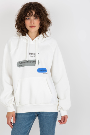 Ecru mikina oversize s...