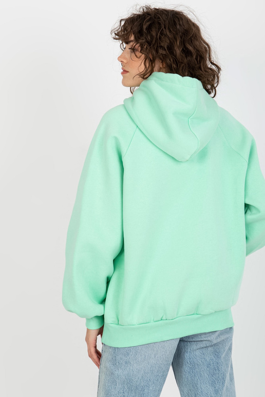 Mint mikina oversize s klokaním potiskem