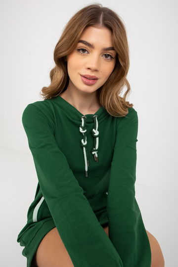 Tmavě zelené mini mikinové... 2