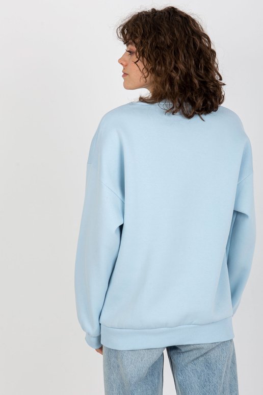 Světle modrá mikina bez kapuce s...