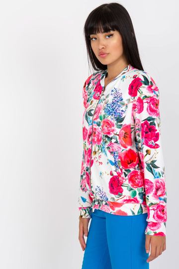 Bílo-růžová velurová bomber... 2