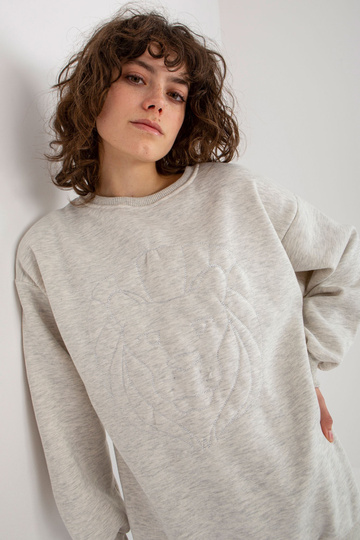 Světle šedá oversize mikina... 2