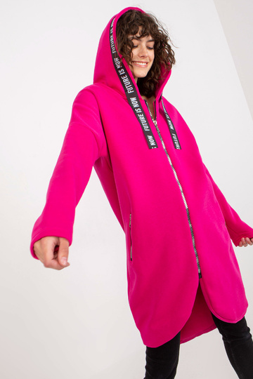 Dlouhá fuchsiová mikina s...