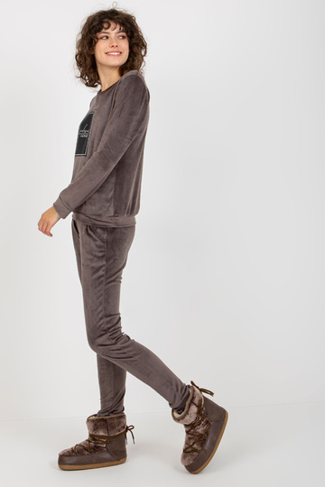 Tmavě šedá dámská velurová...