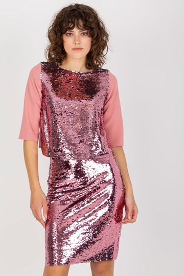 Špinavě růžová flitrová...