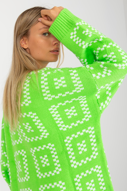 Fluo zelený dlouhý oversized cardigan...