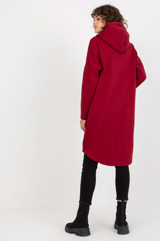 Vínová dlouhá mikina se základním... Vínová dlouhá mikina se základním...