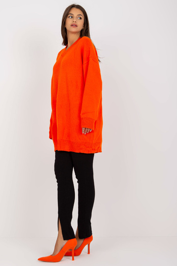 Oranžové pletené šaty s...