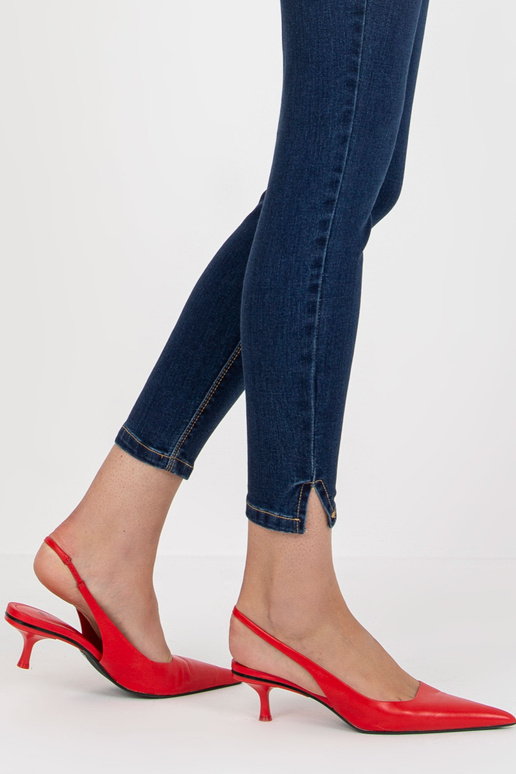 Tmavě modré dámské úzké džíny STITCH...