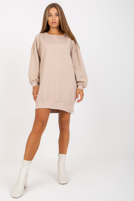 Béžová jednoduchá bavlněná tunika RUE...