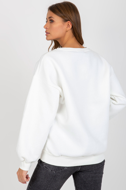 Ecru polstrovaná oversize mikina s... Ecru polstrovaná oversize mikina s...