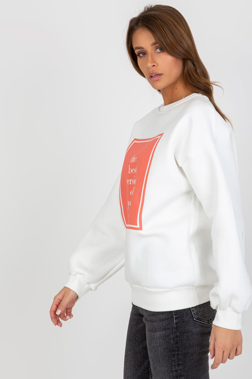 Ecru polstrovaná oversize mikina s... Ecru polstrovaná oversize mikina s...