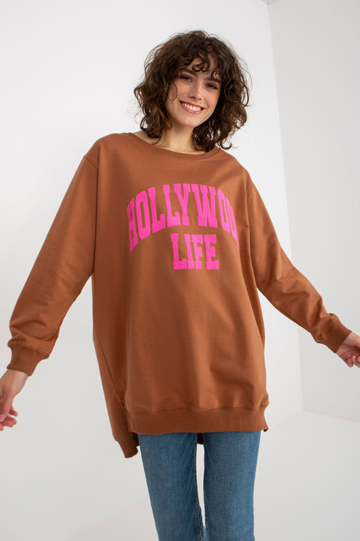 Bluza VI-BL-3102.01P L.HNĚDÁ/RŮŽ