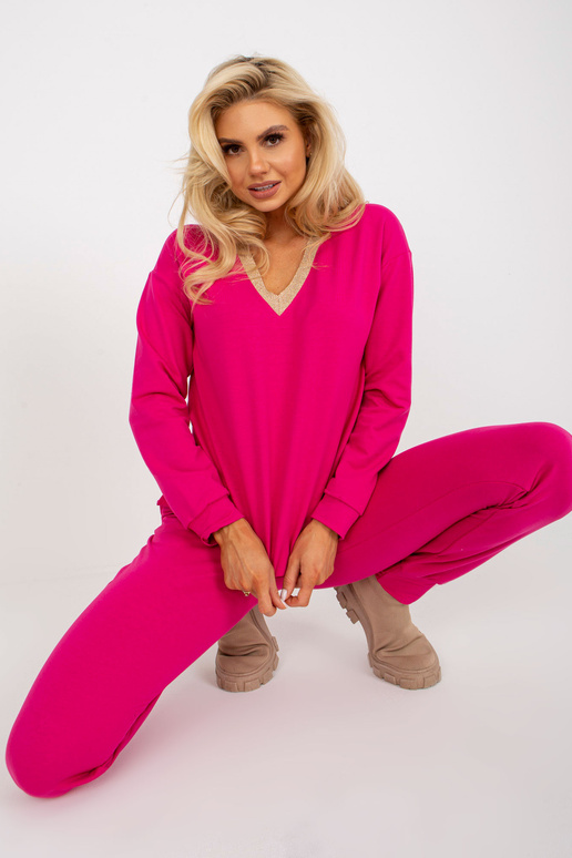 Fuchsiový dvoudílný ležérní set s...