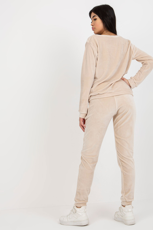 Světle béžová viskózová velurová...