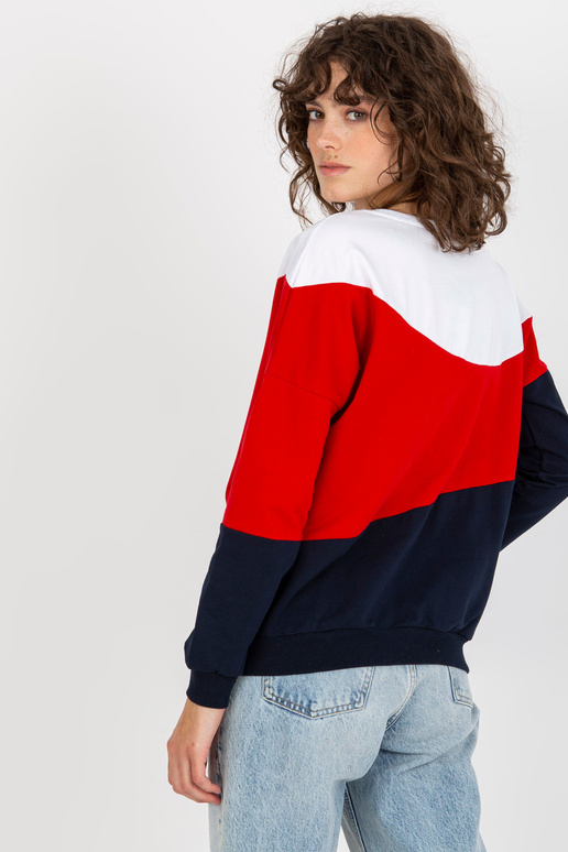 Bílá a tmavě modrá basic mikina s...