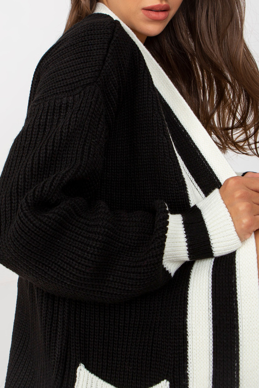 Černý oversized dlouhý svetr RUE PARIS