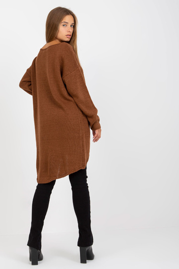 Hnědý oversize svetr s... 2