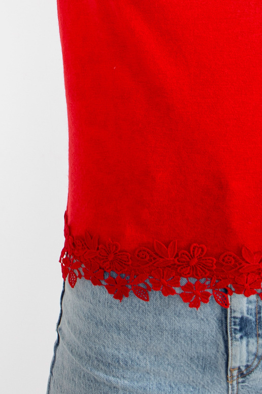 Červená ležérní halenka s...