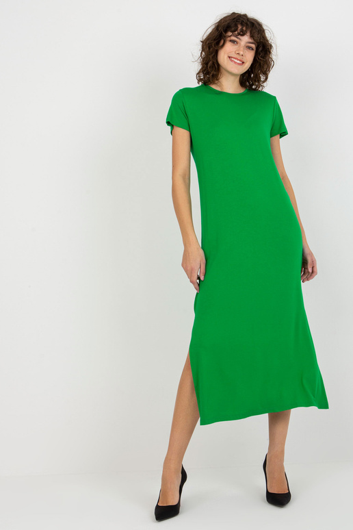 Zelené midi šaty s viskózou Liliane Zelené midi šaty s viskózou Liliane