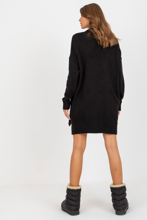 Černý dámský oversize svetr s kapsami...