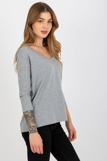 Šedá melanžová halenka s... 2