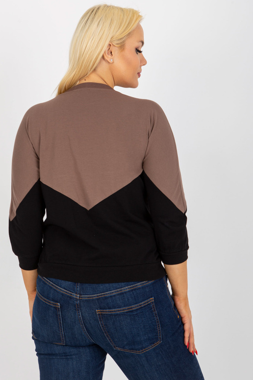 Hnědočerná dámská bavlněná halenka...