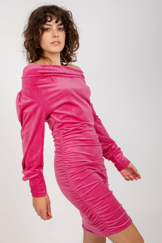 Sukienka-RP-SK-8212.35-ciemny różowy