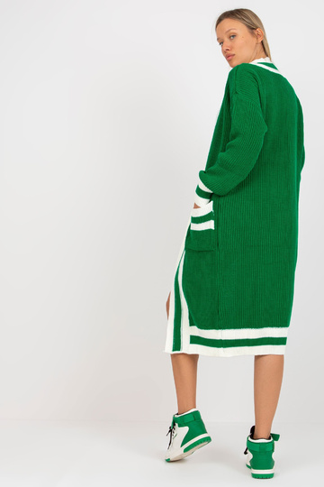 Zelený dlouhý kardigan s...