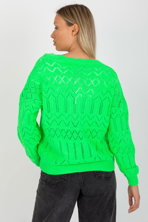 Fluo zelený prolamovaný letní...