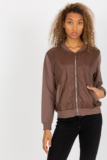 Hnědá prošívaná bomber...