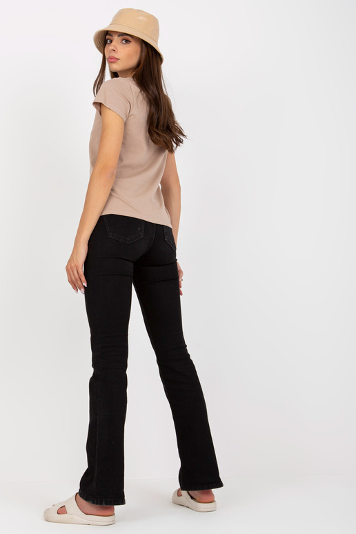 Béžové dámské basic bavlněné tričko