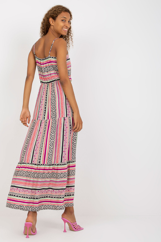 Maxi šaty s volánky a potisky SUBLEVEL Maxi šaty s volánky a potisky SUBLEVEL