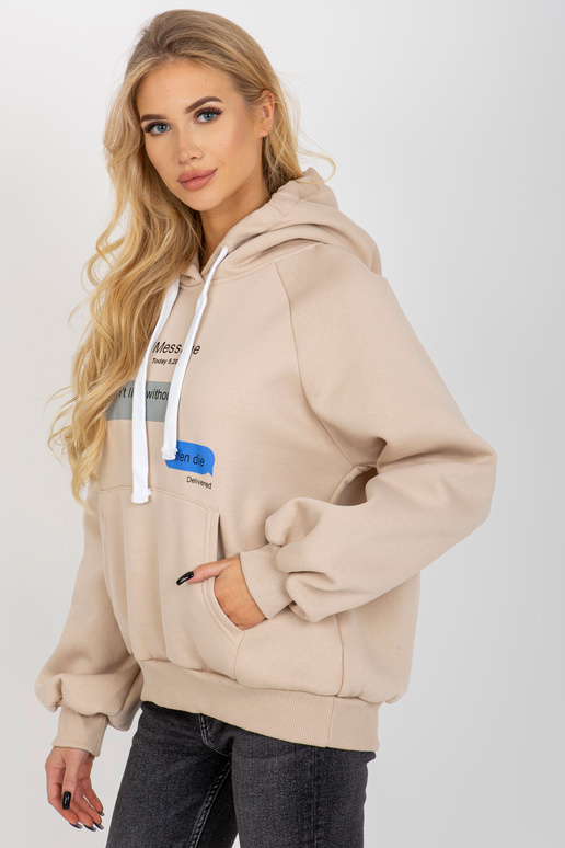 Béžová mikina s oversize potiskem...