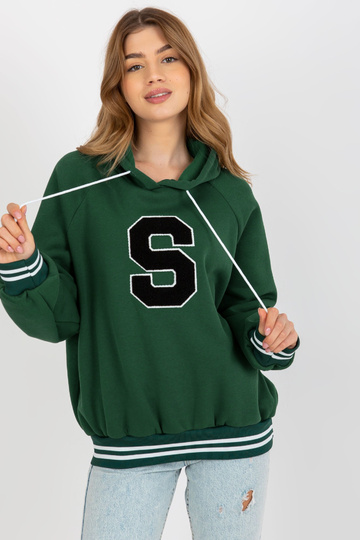 Tmavě zelená mikina s... 2