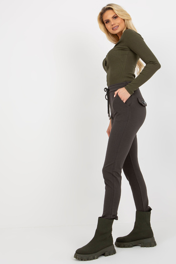 Khaki tepláky basic s...