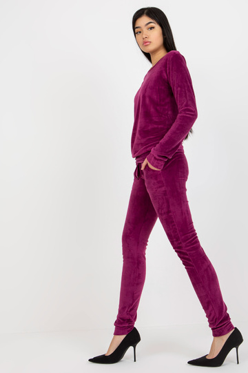 Fialový dvoudílný velurový... 2