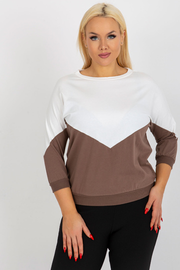 Ecru-hnědá základní halenka... 2